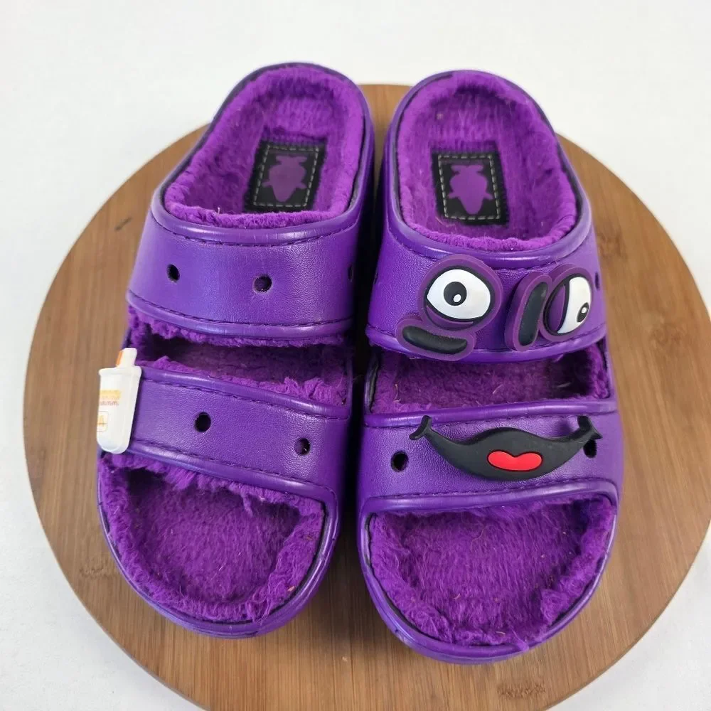 Mcdonald`s x Crocs‎ Grimace Purple Unisex Cozzzy Sandals Sz 8 Womens Sz 6 Mens